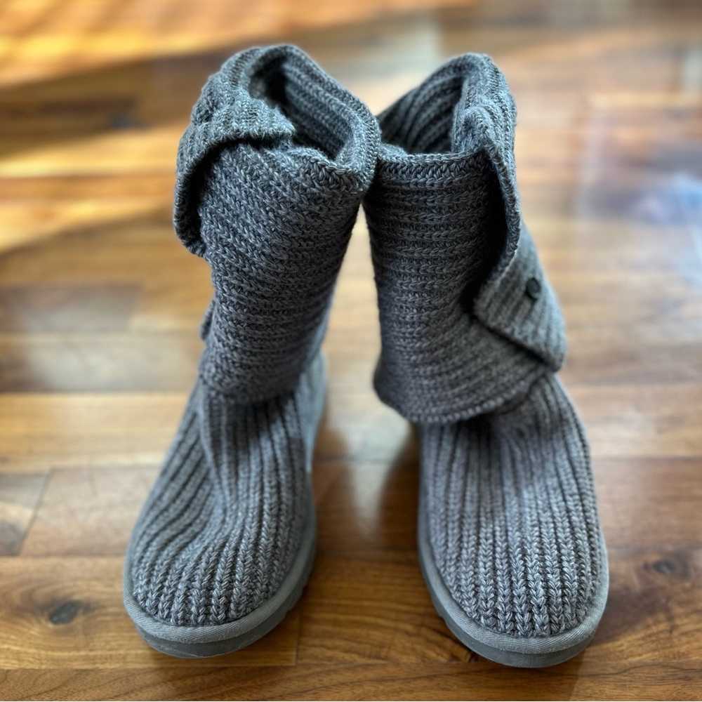 UGG Gray Knit Boots